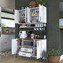 Hanah Home Gabinete Multipropósito Blanco y Nuez JE169 - 3260